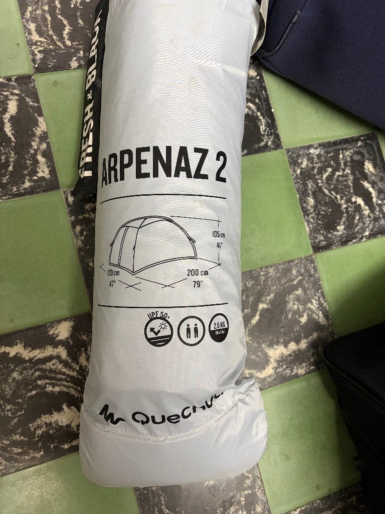 BOOGTENT ARPENAZ 2 PERSONEN FRESH & BLACK, Caravans en Kamperen, Tenten, Ophalen, Zo goed als nieuw, Tot en met 2