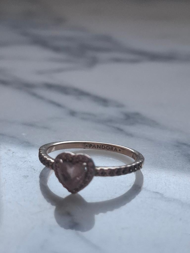 Ring Pandora maat 58, Bijoux, Sacs & Beauté, Bagues, Enlèvement, Utilisé, Rose, Femme