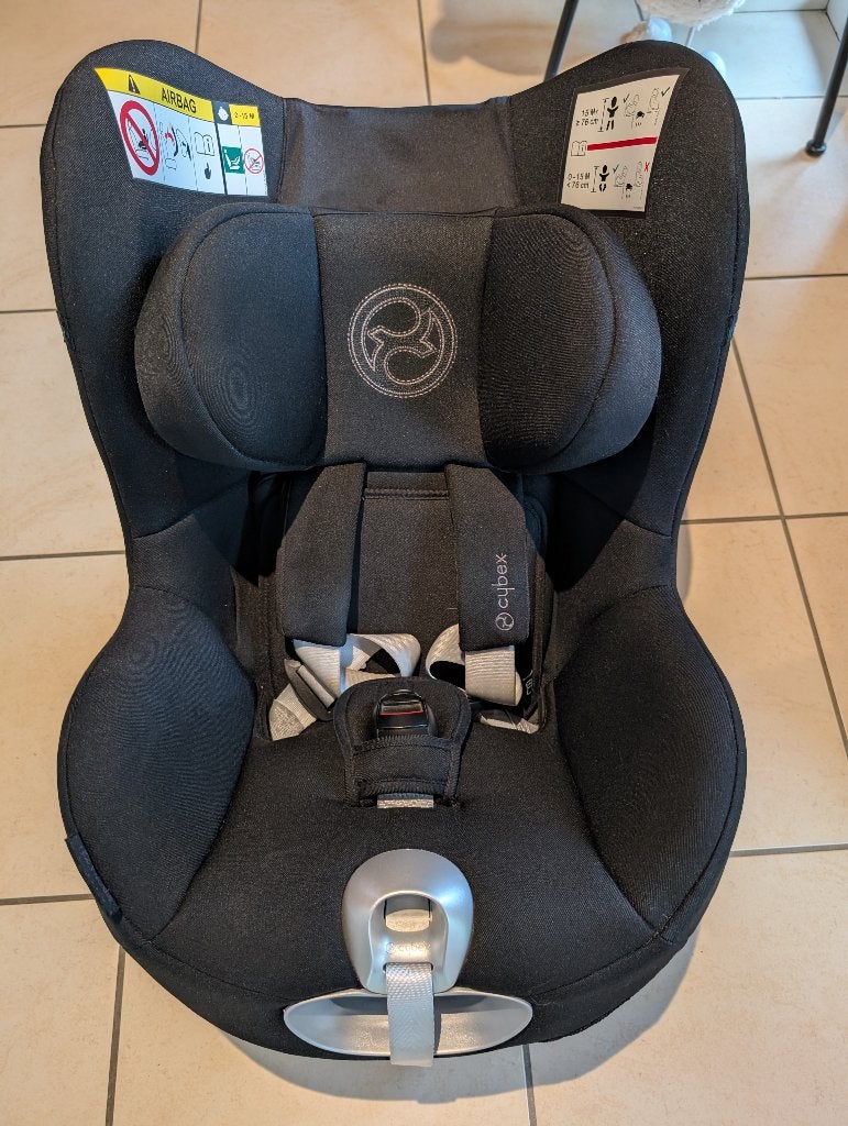 Cybex Sirona Z2 i-Size Plus + Base Z – Deep Black, Verstelbare rugleuning, Zo goed als nieuw, Isofix, 0 t/m 13 kg
