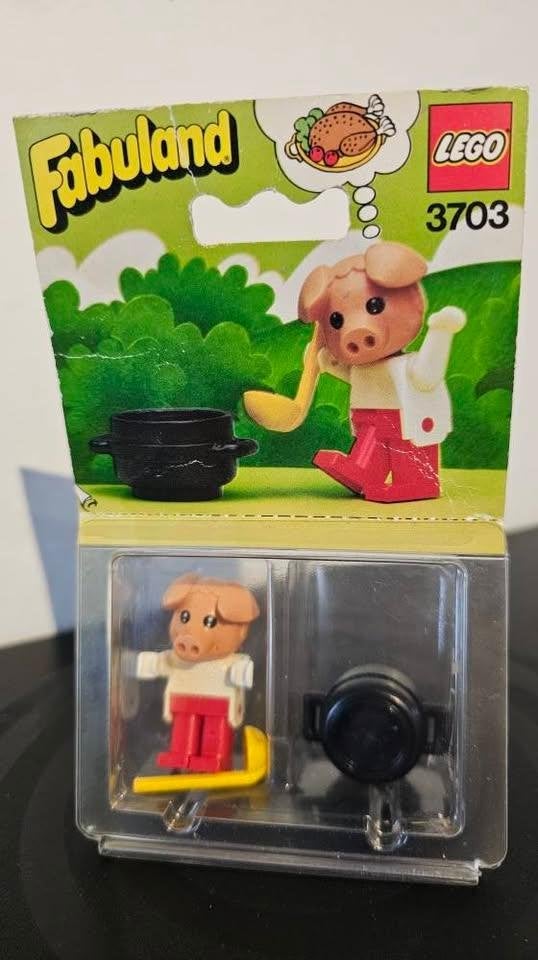 Vintate figuur Lego Fabuland Peter Pig The Cook 3703 1982r., Ophalen of Verzenden