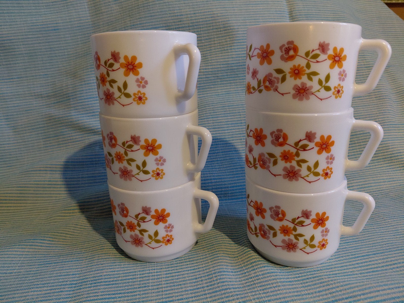 6 vintage tassen arcopal, Ophalen of Verzenden, Vintage, Mok