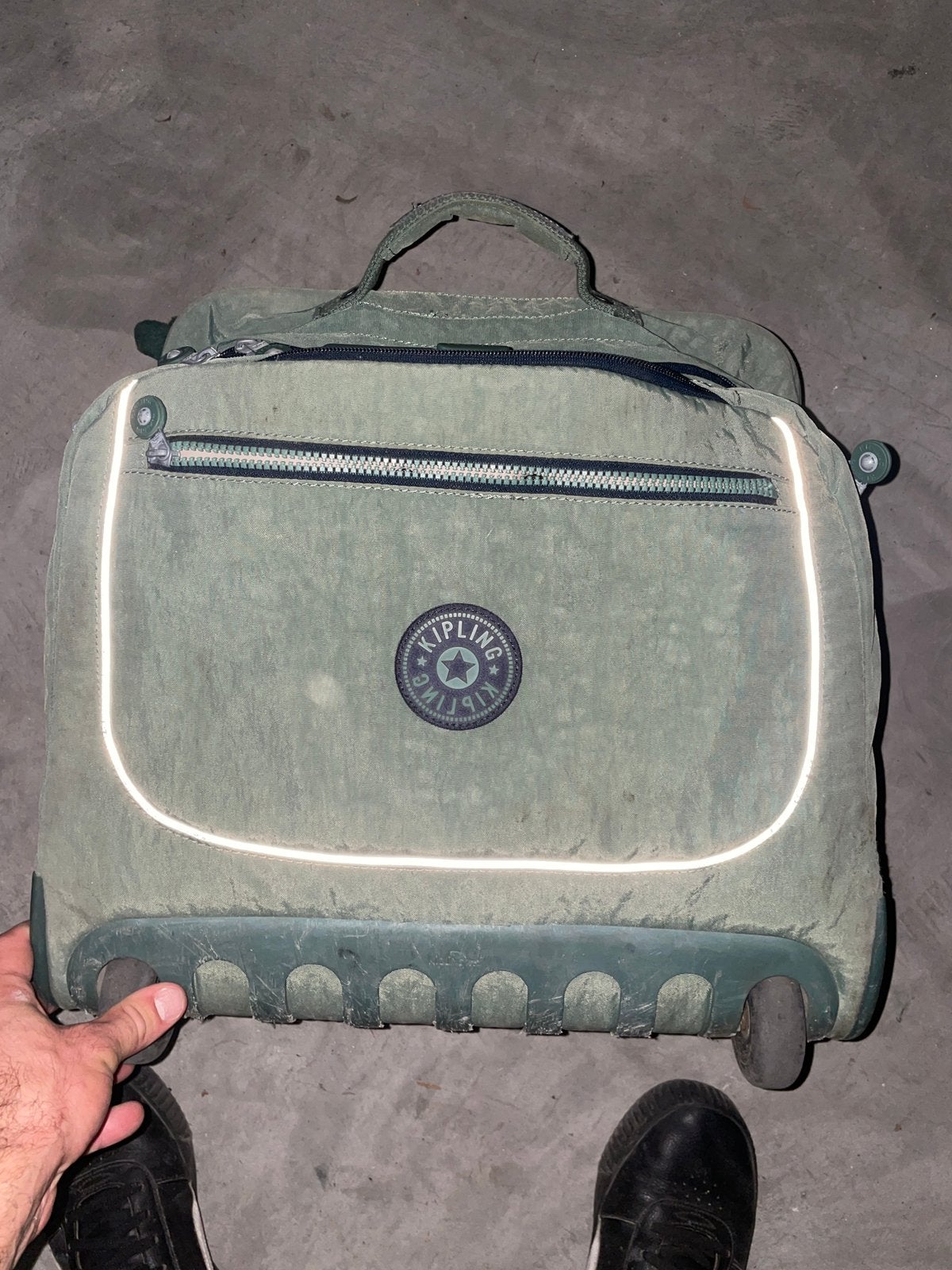 Sac Kipling Gorilla, Enlèvement, Utilisé, Vert, Porte-documents ou Cartable