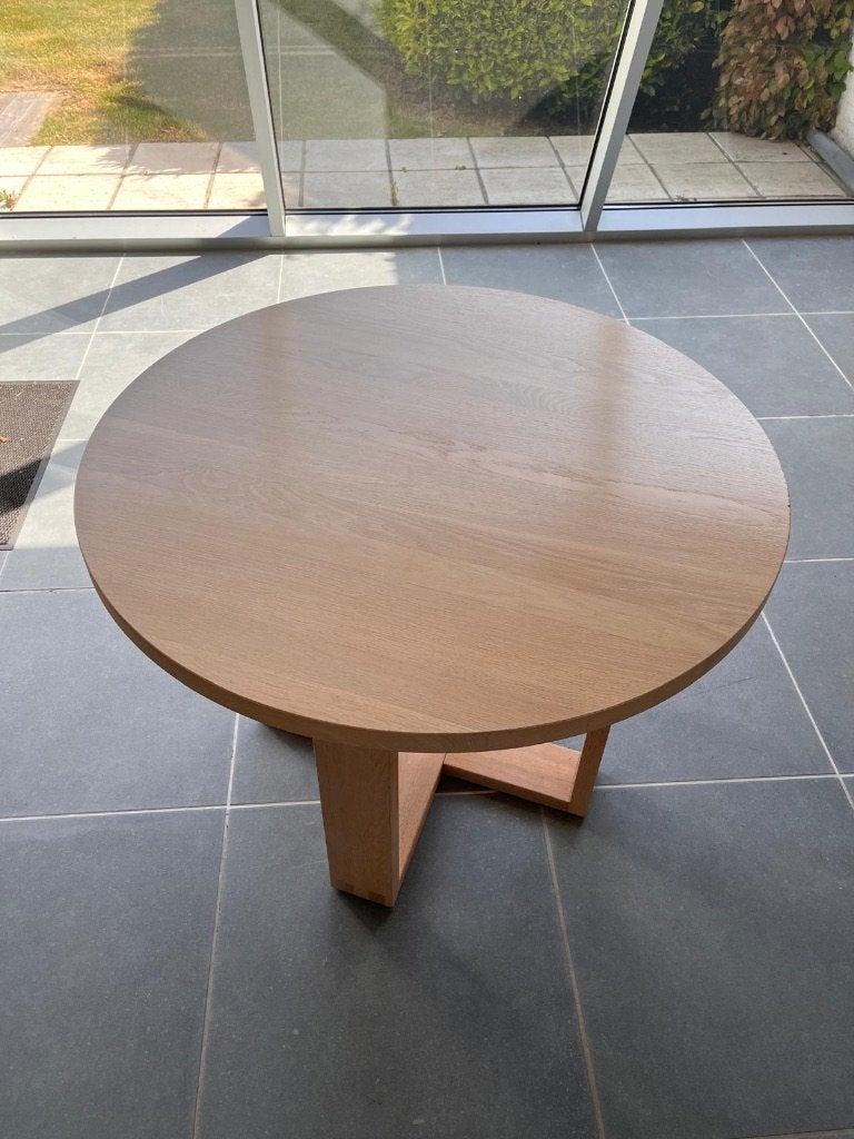 Belle table ronde en bois, Maison & Meubles, Rond, Comme neuf, Enlèvement, 60 cm ou plus