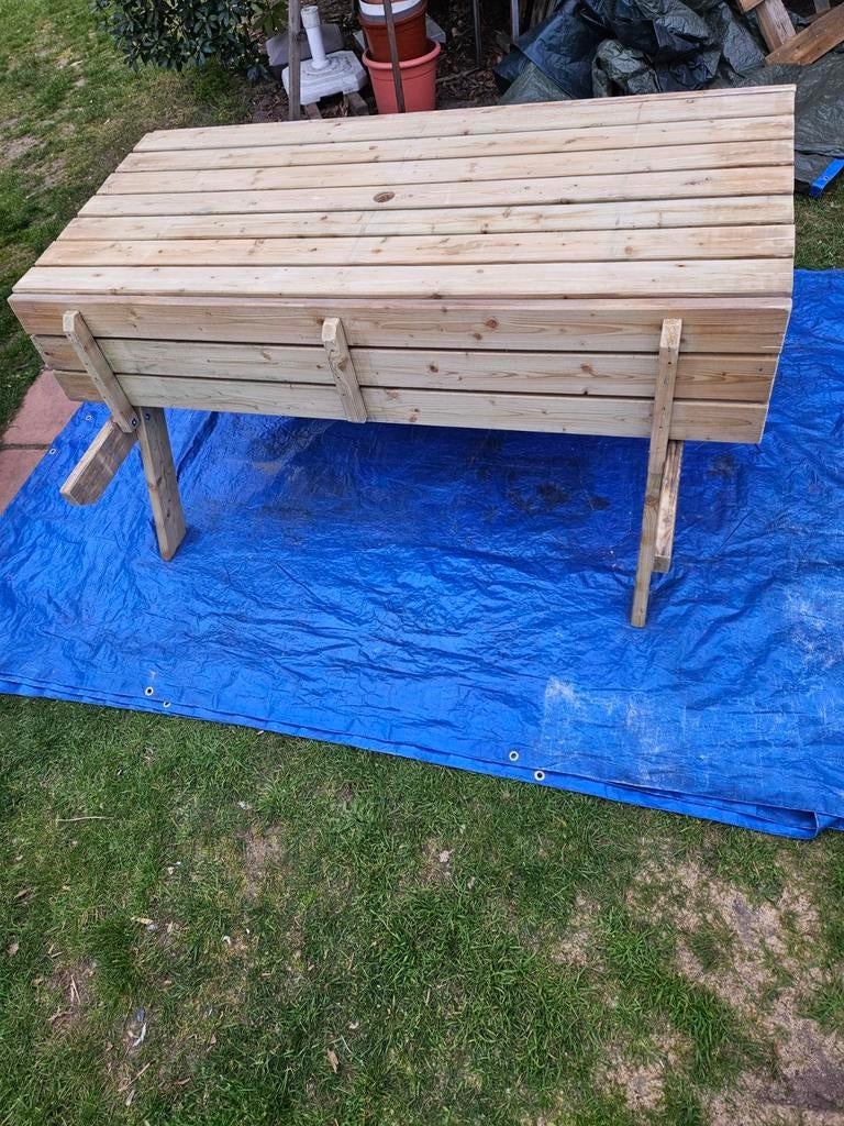 Picknicktafels geïmpregneerd Nieuwe L =1.8 m in Houthalen, Tuin en Terras, Picknicktafels, Ophalen