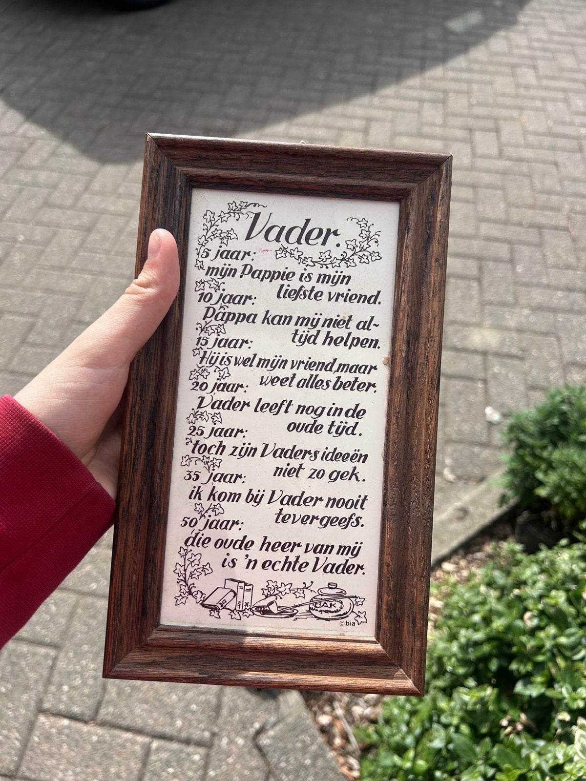 Plaatjes met tekst van vader en moeder, Ophalen, Zo goed als nieuw