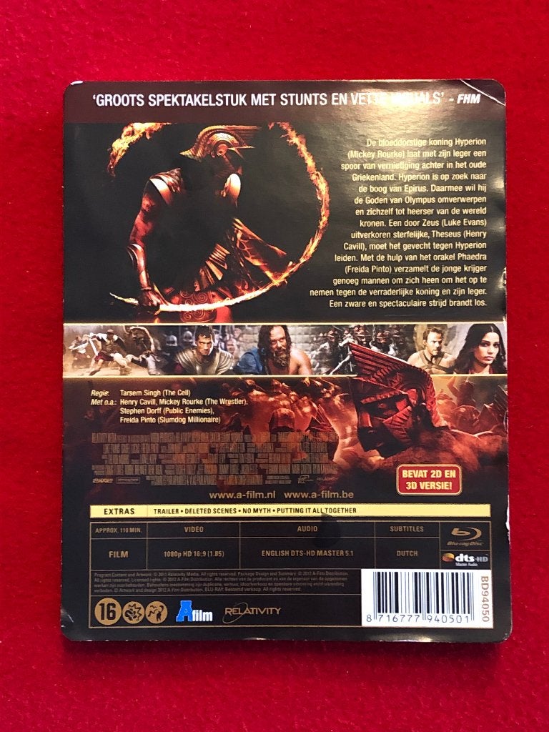 Immortals (Blu-ray Steelbook), Cd's en Dvd's, Ophalen, Zo goed als nieuw, Film, Blu-ray