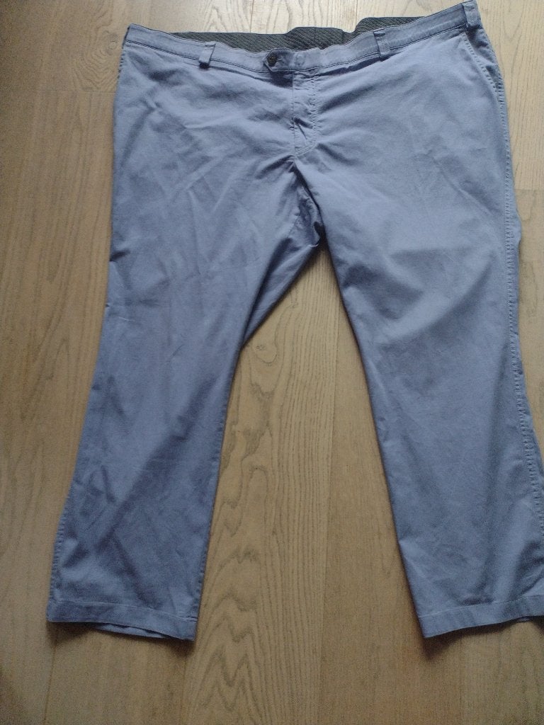 Middenblauwe broek - Omtrek 139 cm, Ophalen, Zo goed als nieuw, Overige maten, Blauw