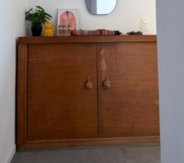 Buffet japonais vintage en bois, Enlèvement ou Envoi, Moins de 100 cm, Utilisé, Avec tiroir(s)