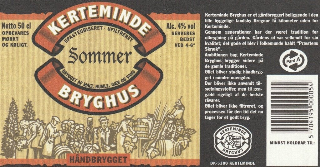 bieretiket Denemarken Kerteminde Bryghus : Sommer, Envoi, Neuf, Autres types, Autres marques
