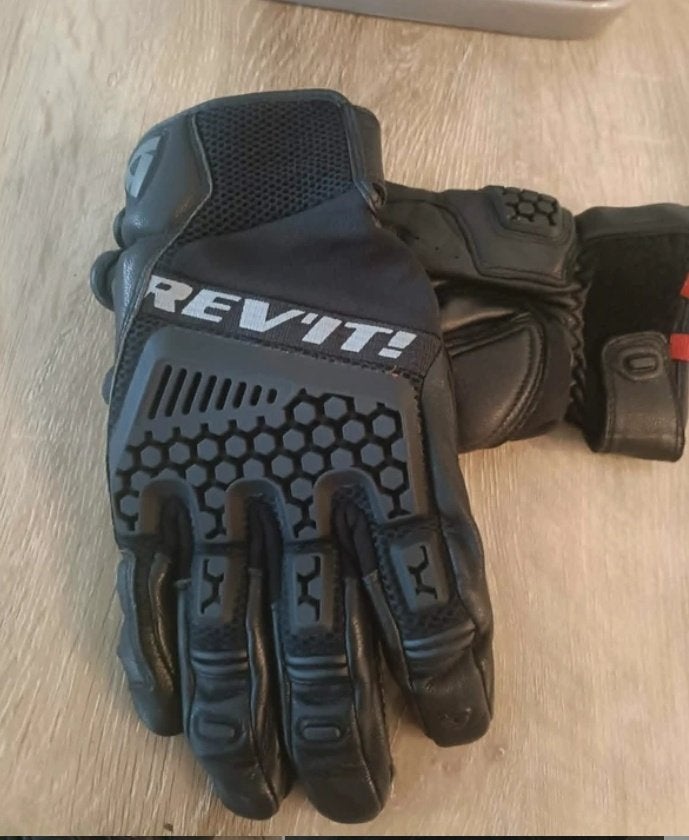 Gants de moto Rev'It Sand 3 noirs XYL, Motos, REV'IT!, Seconde main, Enlèvement ou Envoi, Hommes