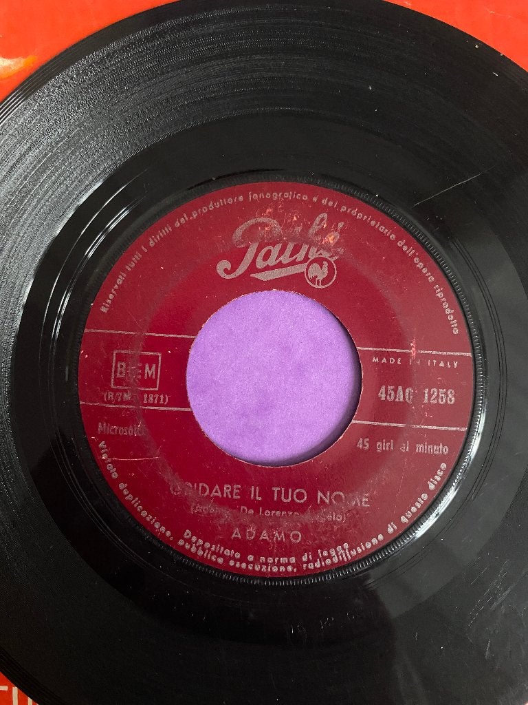 Adamo — Gridar Il Tuo Nome/Perduto Amore (1963), Cd's en Dvd's, Vinyl Singles, Gebruikt, Originele persing, 7 inch, Ophalen of Verzenden