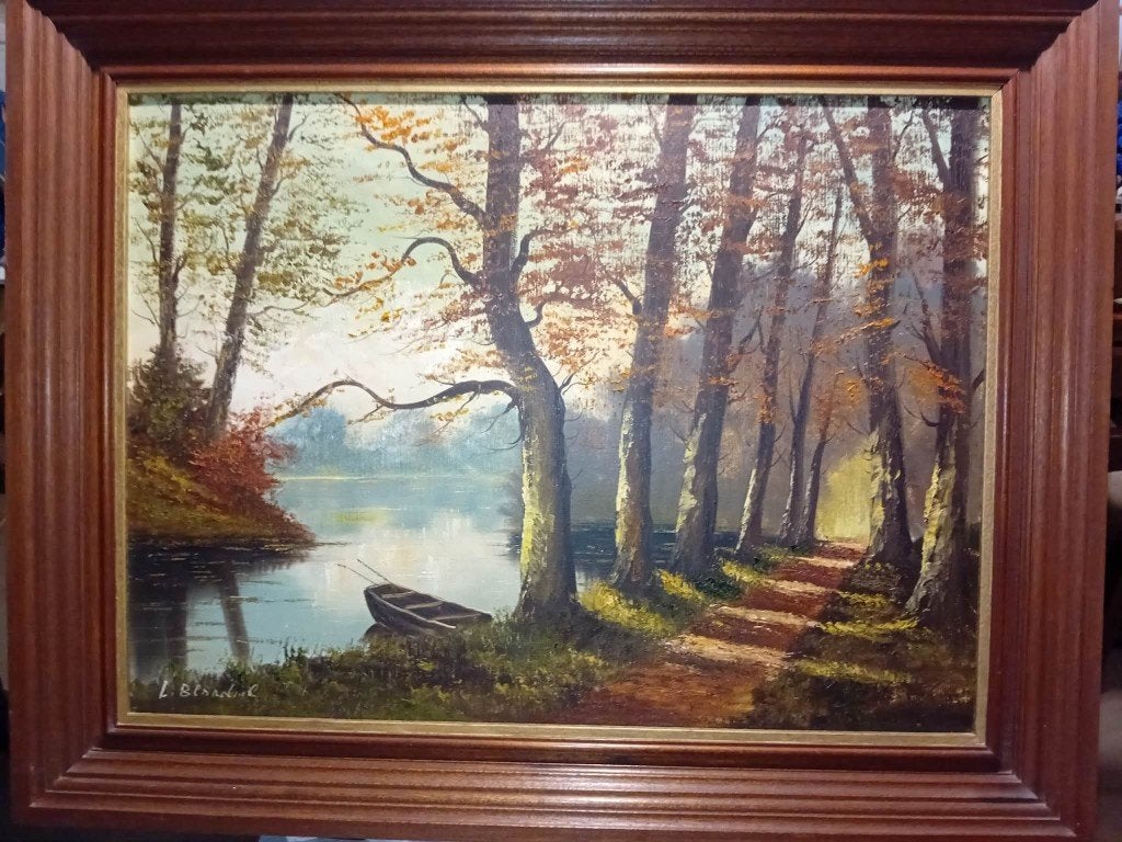 schilderij l.blanchard, Antiek en Kunst, Ophalen of Verzenden