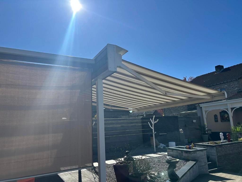Elektrische zonneluifel – topstaat!, Tuin en Terras, Overkappingen, Ophalen