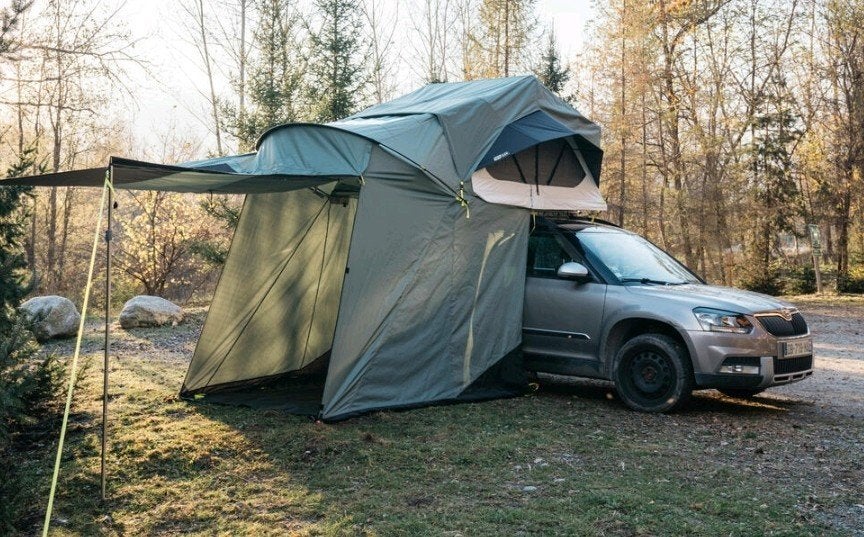 Tente de toit Mh500 avec auvent Decathlon, Enlèvement
