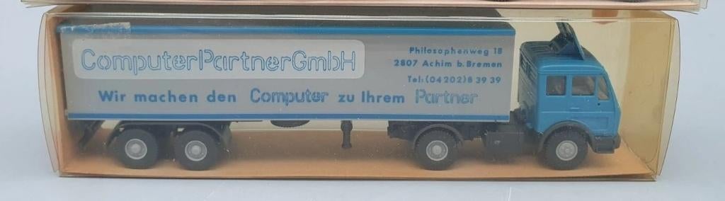 1:87 Wiking 545 Mercedes NG 73 Computer  truck & trailer, Hobby & Loisirs créatifs, Voitures miniatures | 1:87, Enlèvement ou Envoi