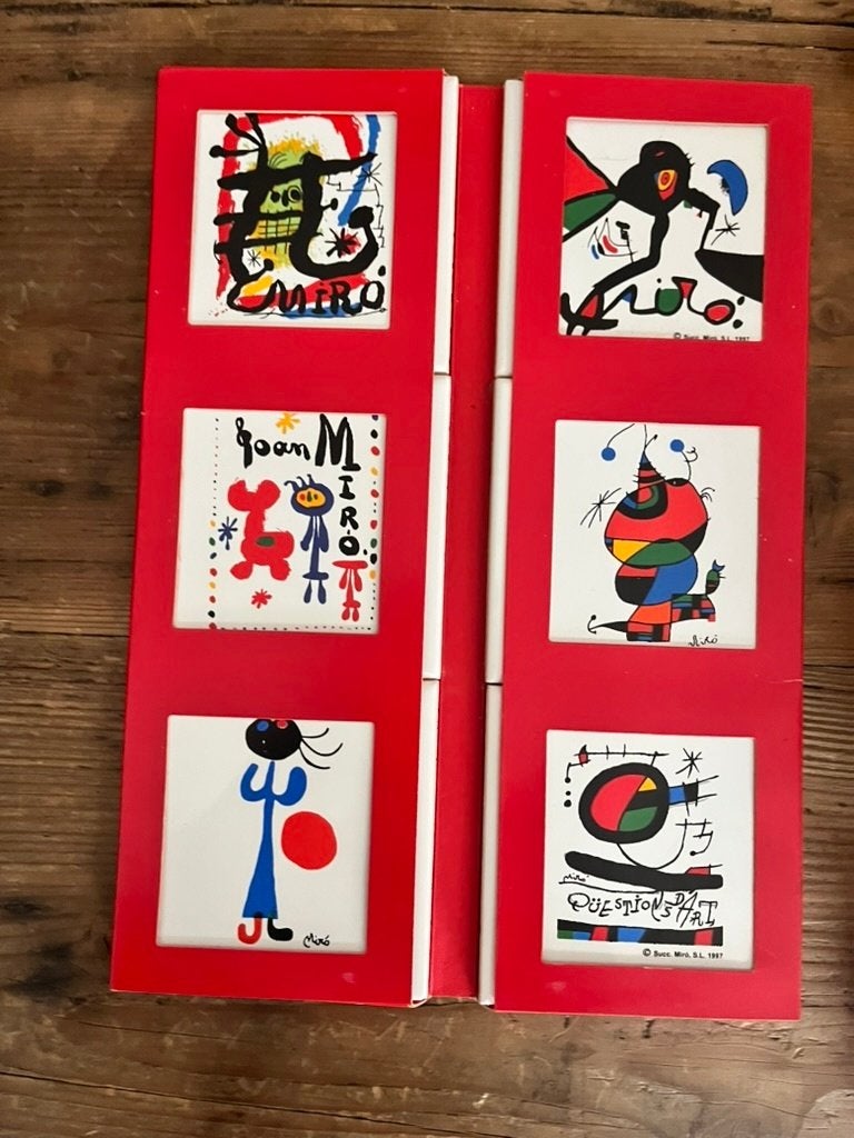 Sous-verres artistiques Joa Miro, Maison & Meubles, Multicolore, Enlèvement ou Envoi, Sous-verre, Pierre/céramique