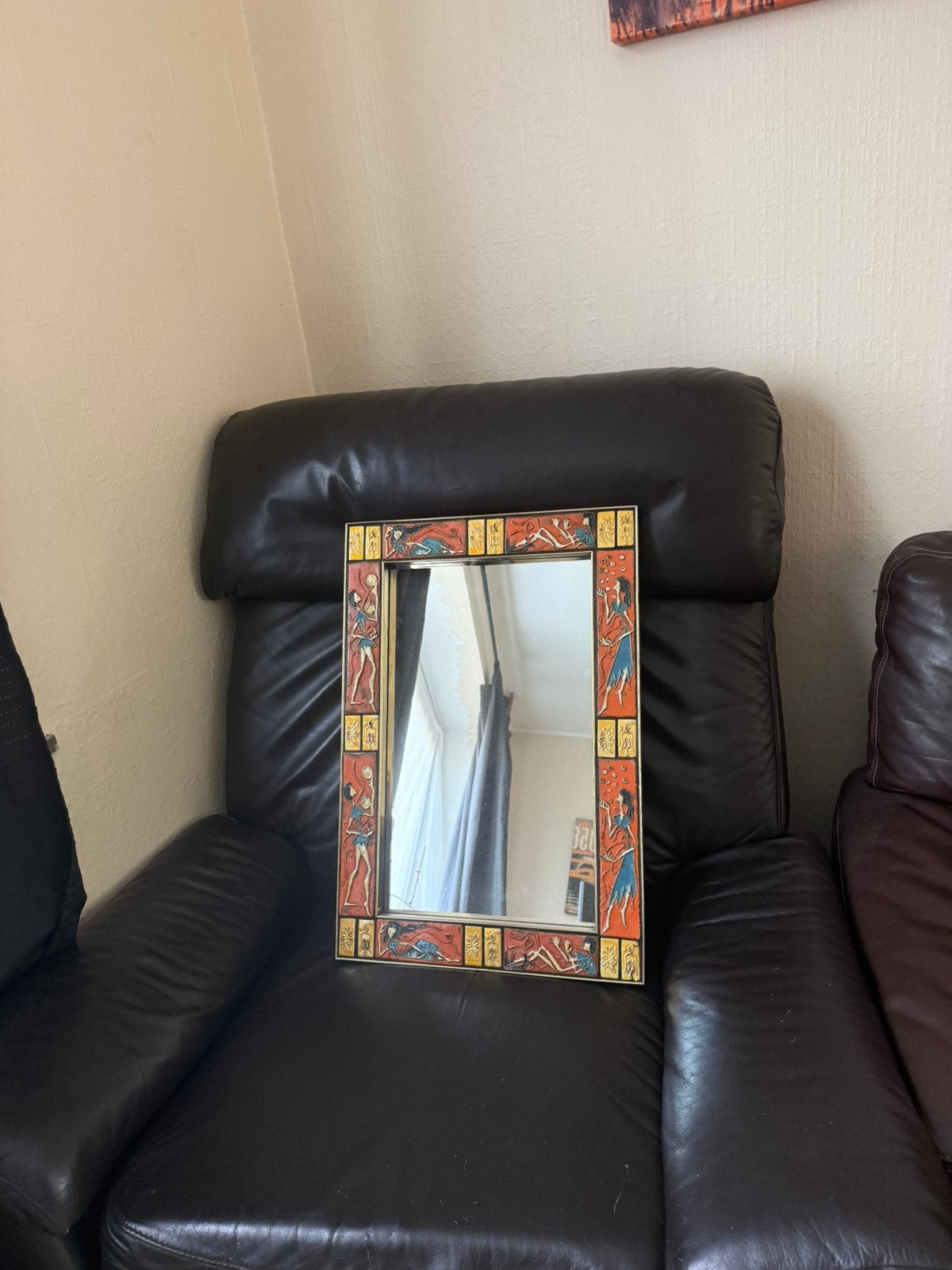 Miroir vintage belge Knitter-Duro - Années 1970, Ophalen, Minder dan 50 cm, Vierkant, Zo goed als nieuw