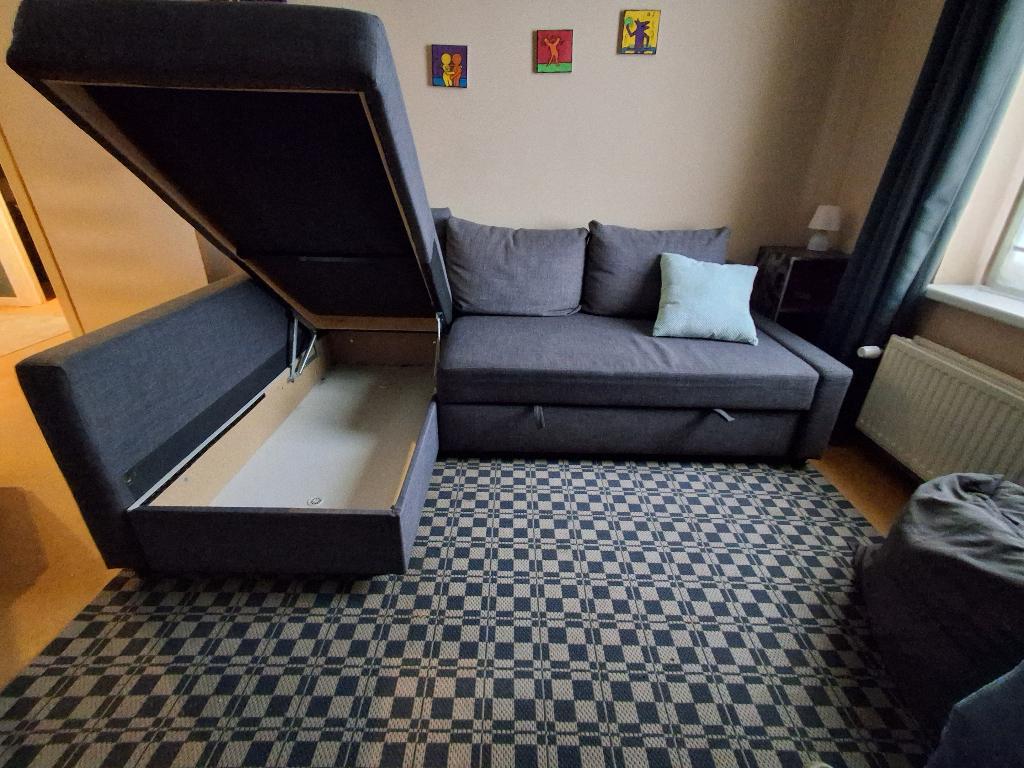 Zetelbed ikea friheten, Huis en Inrichting, Slaapkamer | Slaapbanken, Ophalen, Grijs
