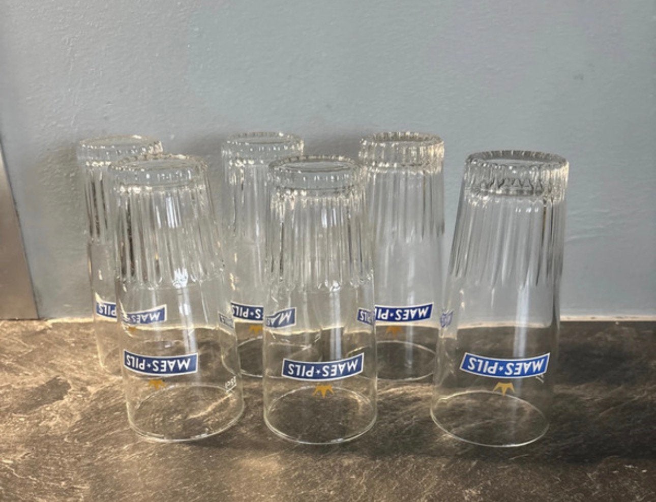6 verres de maes 0,25cl, Enlèvement, Comme neuf