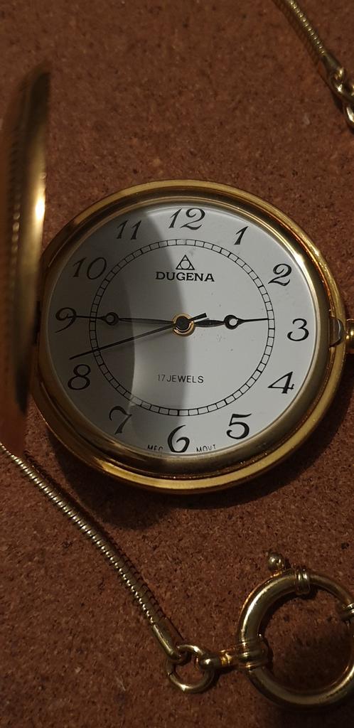 Savonnette Dugena remplie d'or 10 carats ! ! ! Avec certific, Bijoux, Sacs & Beauté, Montres | Hommes, Neuf, Autres marques, Enlèvement ou Envoi