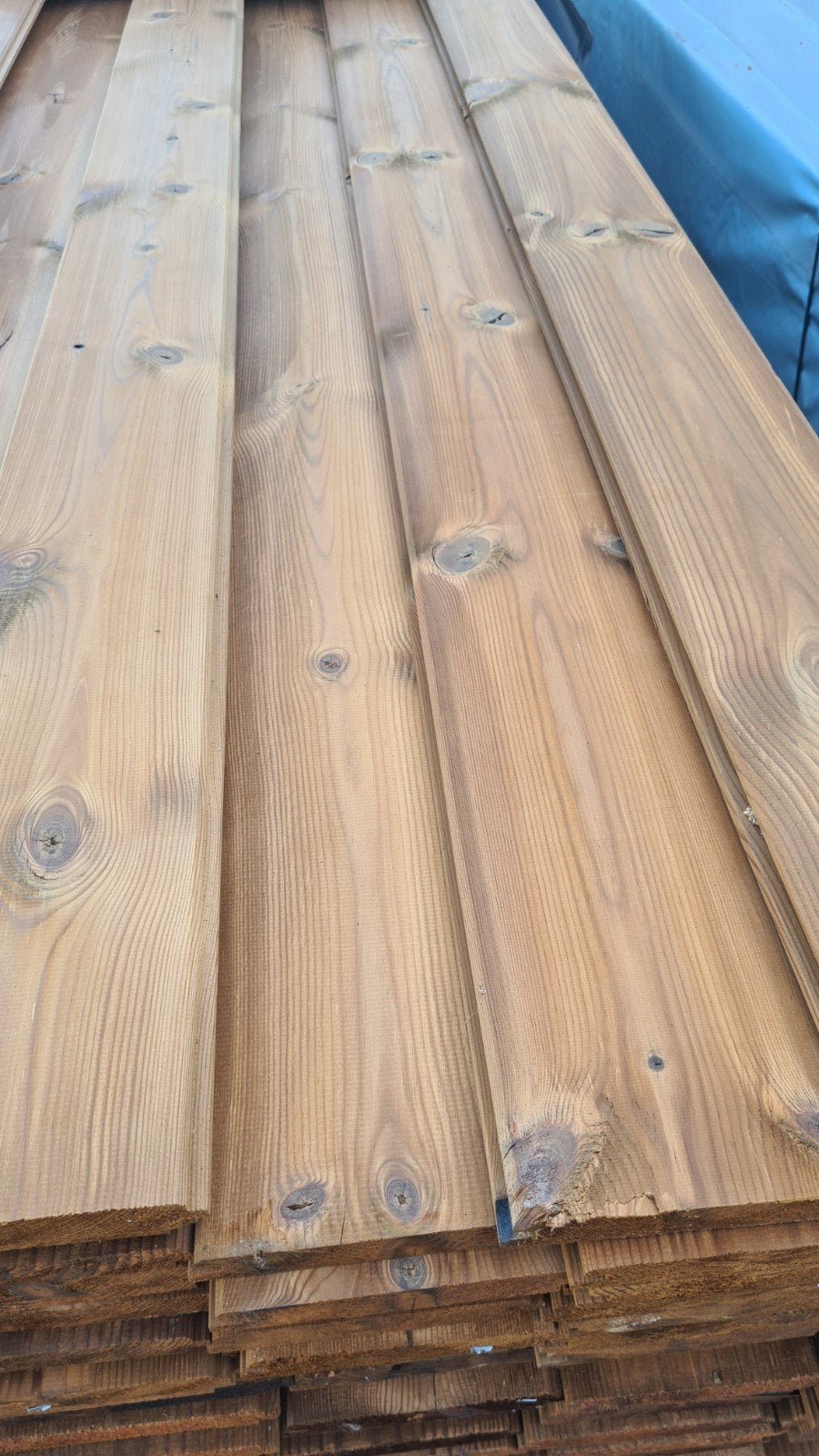 ThermoWood planchetten B-keuze 5,10 m – 19 mm – €22,99/m², Bricolage & Construction, Neuf, Enlèvement ou Envoi, Planche, 300 cm ou plus