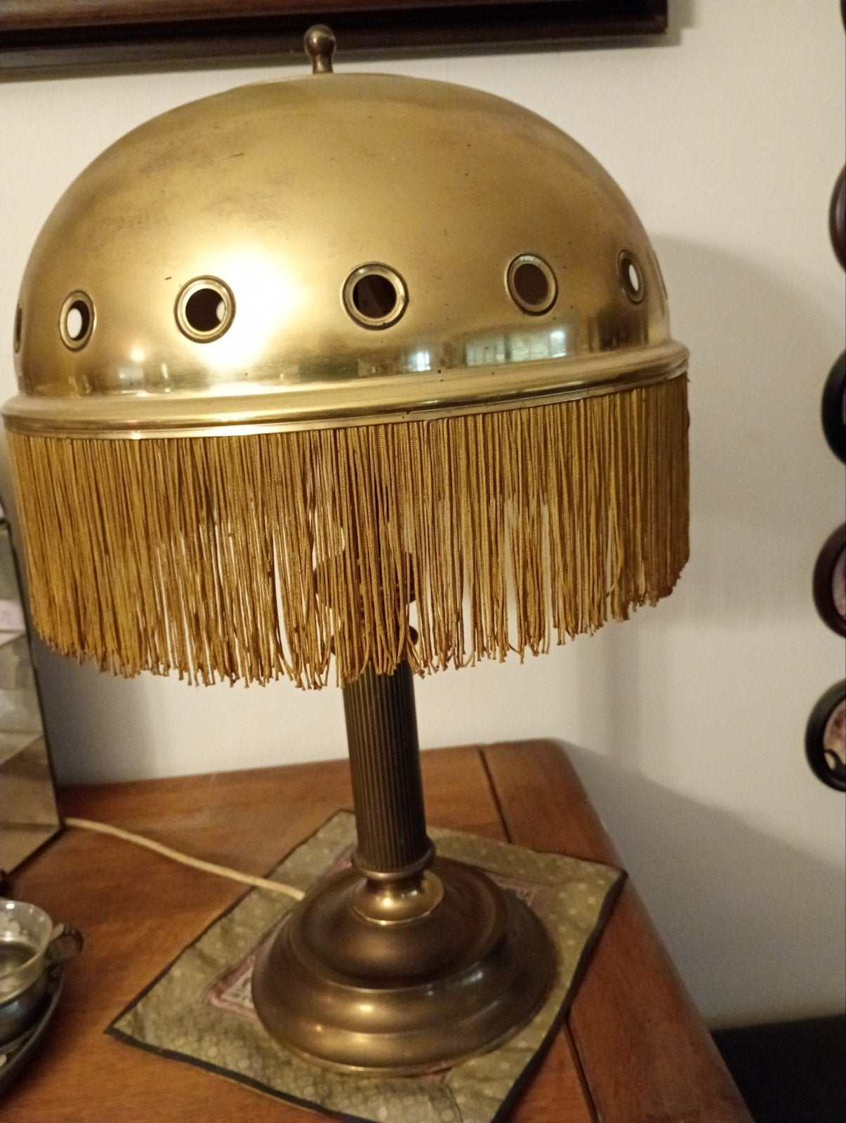 gouden lamp "Sölken Leuchten" tafellamp, '60., Ophalen, Vintage