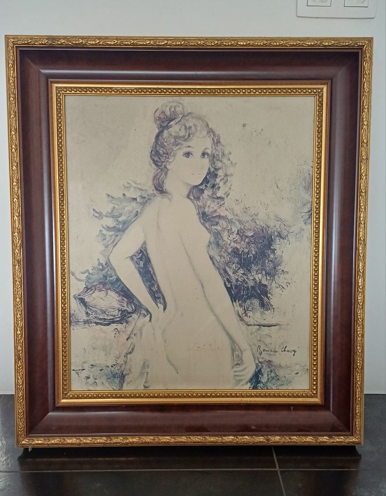 lithografie ( Bernard Charoy), Antiquités & Art, Art | Peinture | Classique, Portrait ou Personnes, Enlèvement, Cadre spécial