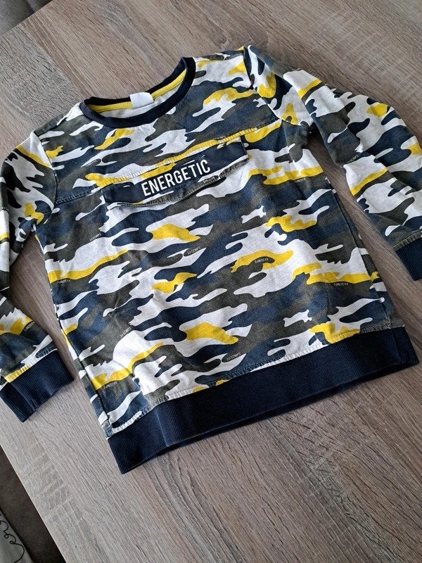 Scamps&boys army print trui 122, Kinderen en Baby's, Ophalen of Verzenden, Zo goed als nieuw, Jongen, Trui of Vest