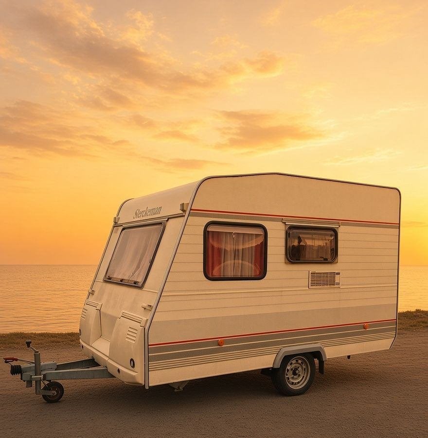 Caravan -750kg van 2002, keuringvrij 🌞 2 tenten., Standaardzit, Tot en met 3, Particulier, 500 - 750 kg