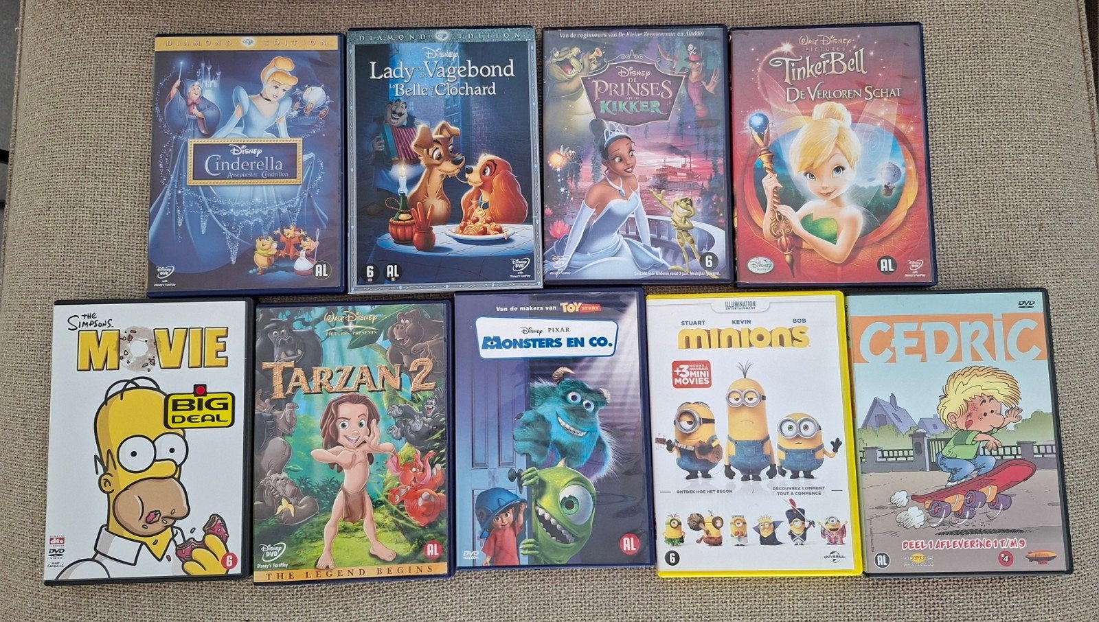 pakket dvd's kinderfilms, Ophalen