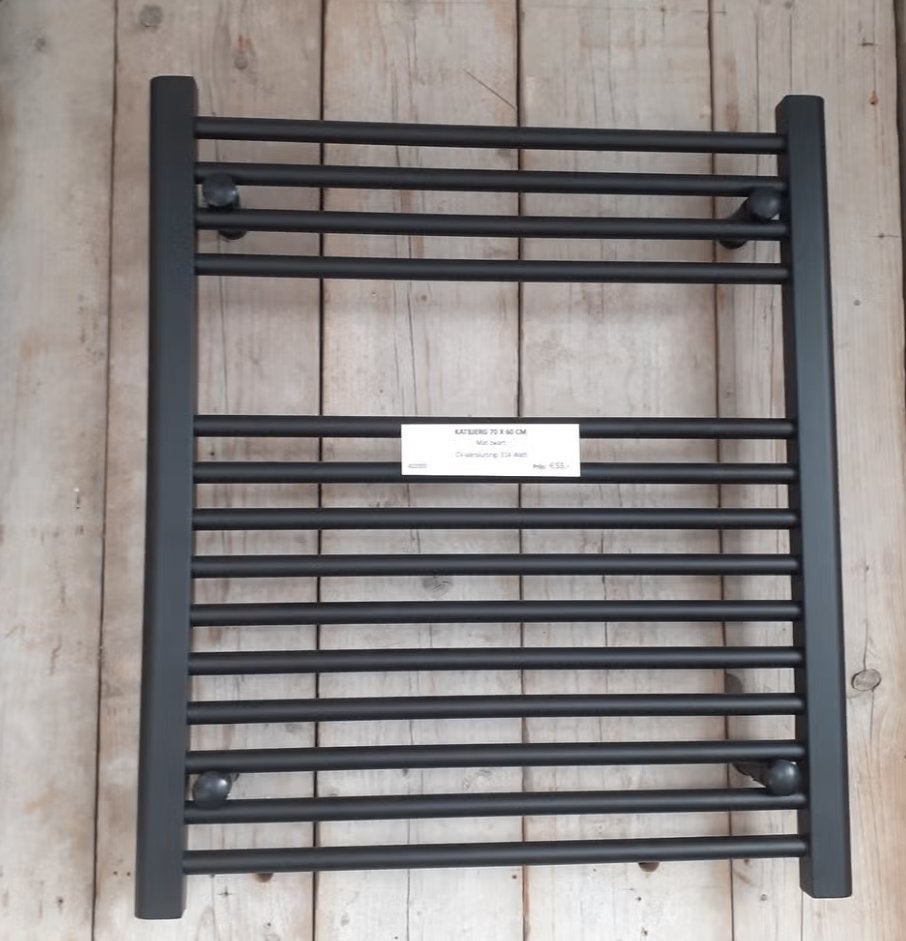 KORTING Radiator, mat zwart, CV, modern, Katbjerg 70 x 60 cm, Enlèvement ou Envoi, Neuf, Noir, Moderne