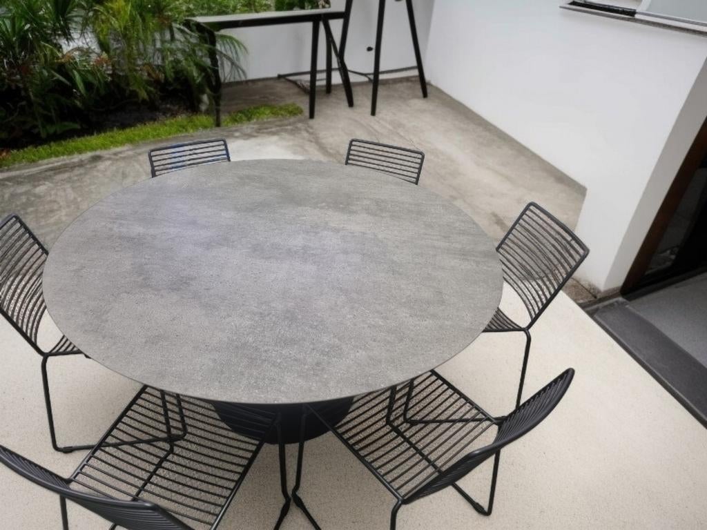 NIEUWE ronde tuintafel VOLKERAMIEK dia150cm, Tuin en Terras, Ophalen, Rond, Metaal