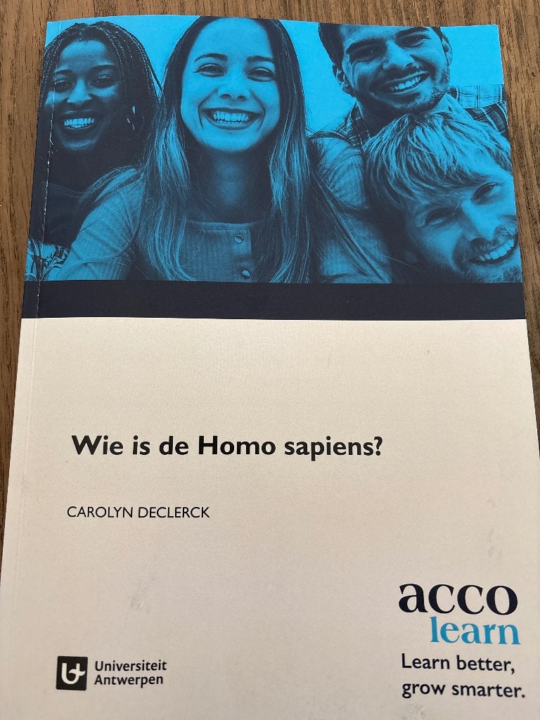 Studieboek wie is de homo sapiens? Declerck, Boeken, Ophalen, Zo goed als nieuw