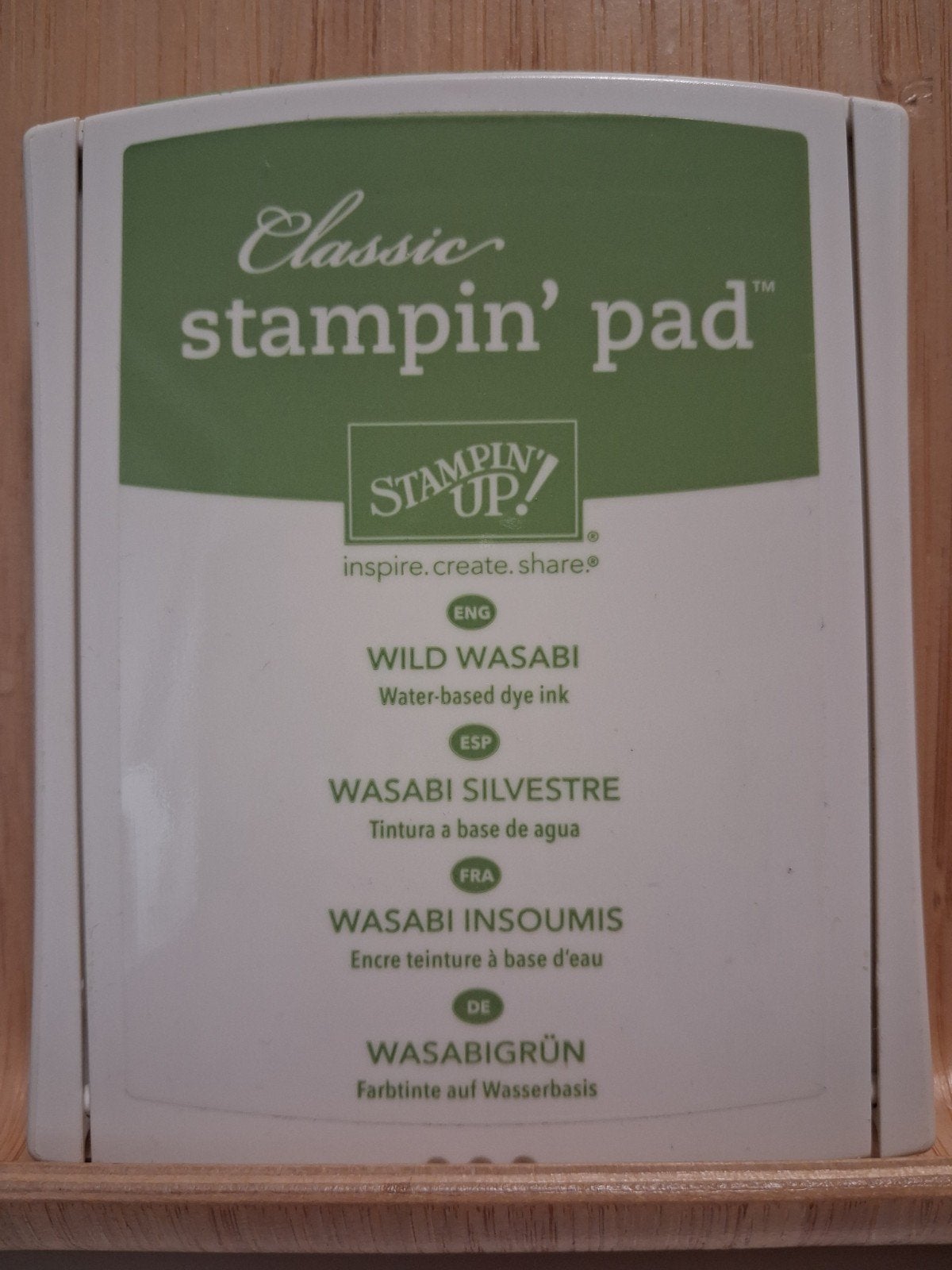 Stampin Up - inktflesje + stempelkussen Wild Wasabi, Hobby en Vrije tijd, Stempelen, Ophalen