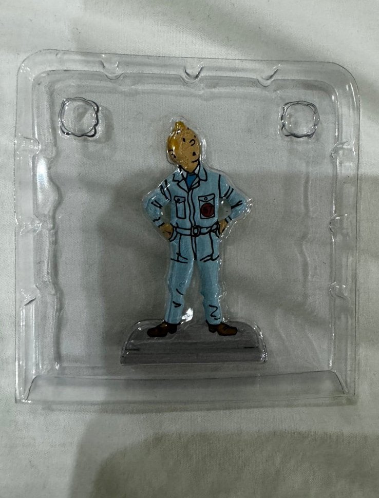 Kuifje figuur tin. Op voetje Nieuw in de verpakking, Ophalen of Verzenden, Zo goed als nieuw