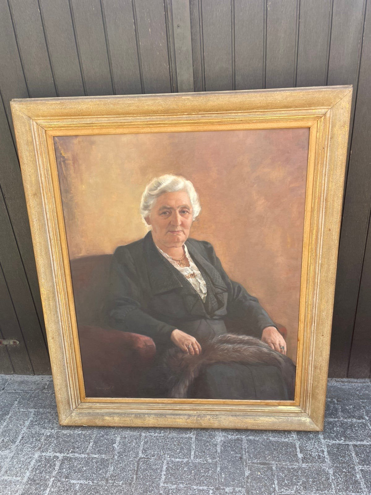 Schilderij  Frans Van Giel groot 130/113kader inbegrepen, Ophalen, Olieverf, Doek