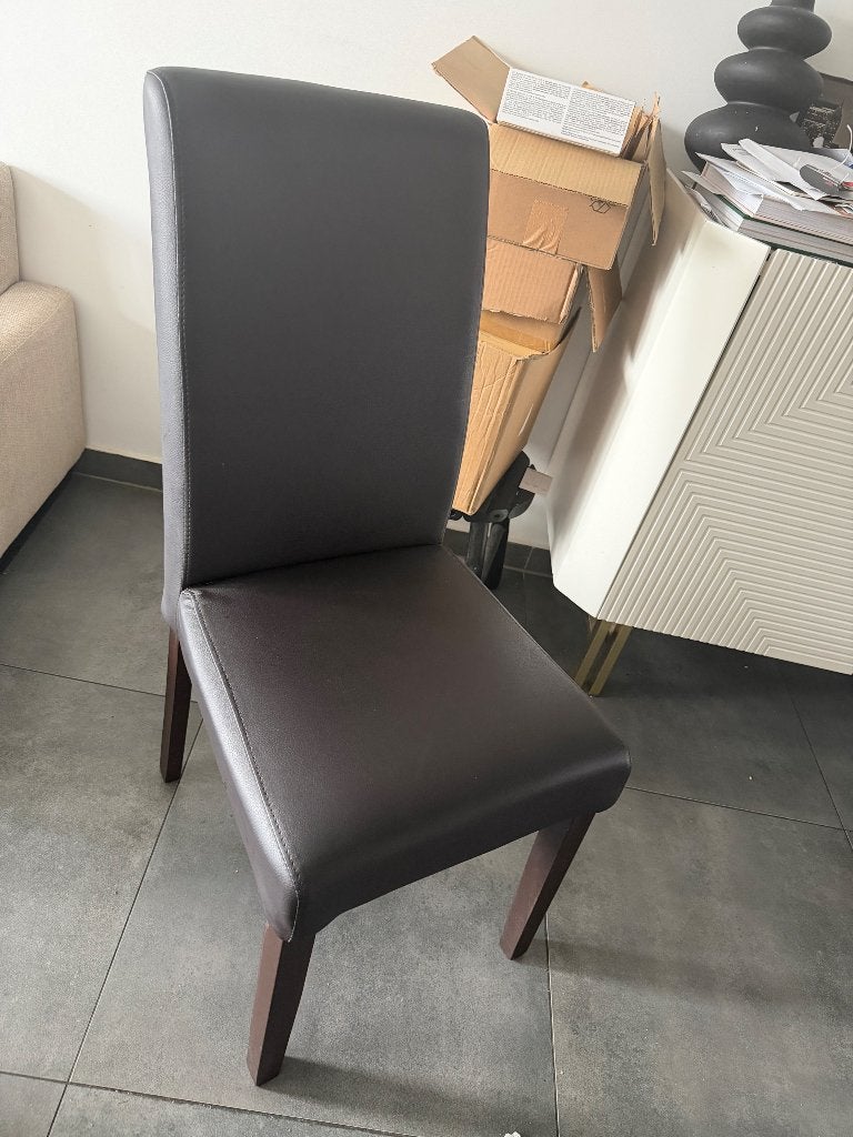 Eetkamerstoel, Huis en Inrichting, Stoelen, Ophalen, Kunststof, Bruin, Zo goed als nieuw