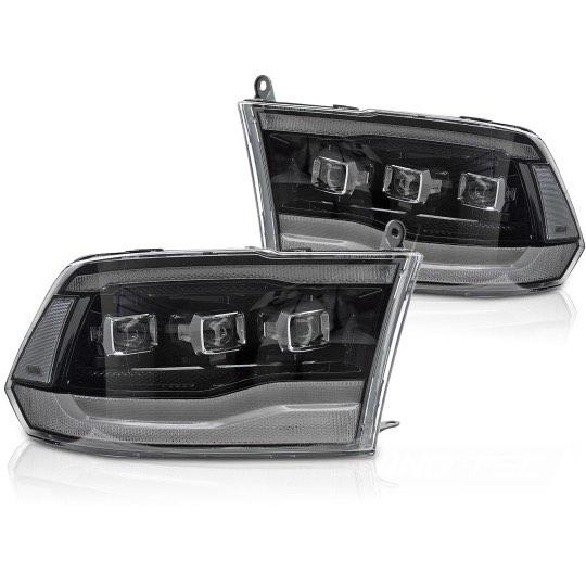 SET DE PHARES LED NOIR POUR DODGE RAM 2009-2018, Enlèvement