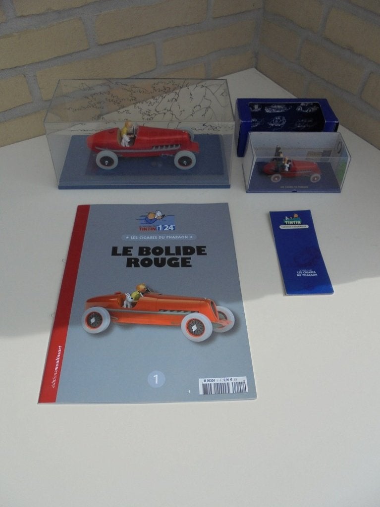 Tintin « La bolide rouge » grand 1-24 et petit 1-43, Enlèvement ou Envoi, Tintin, Comme neuf, Autres types