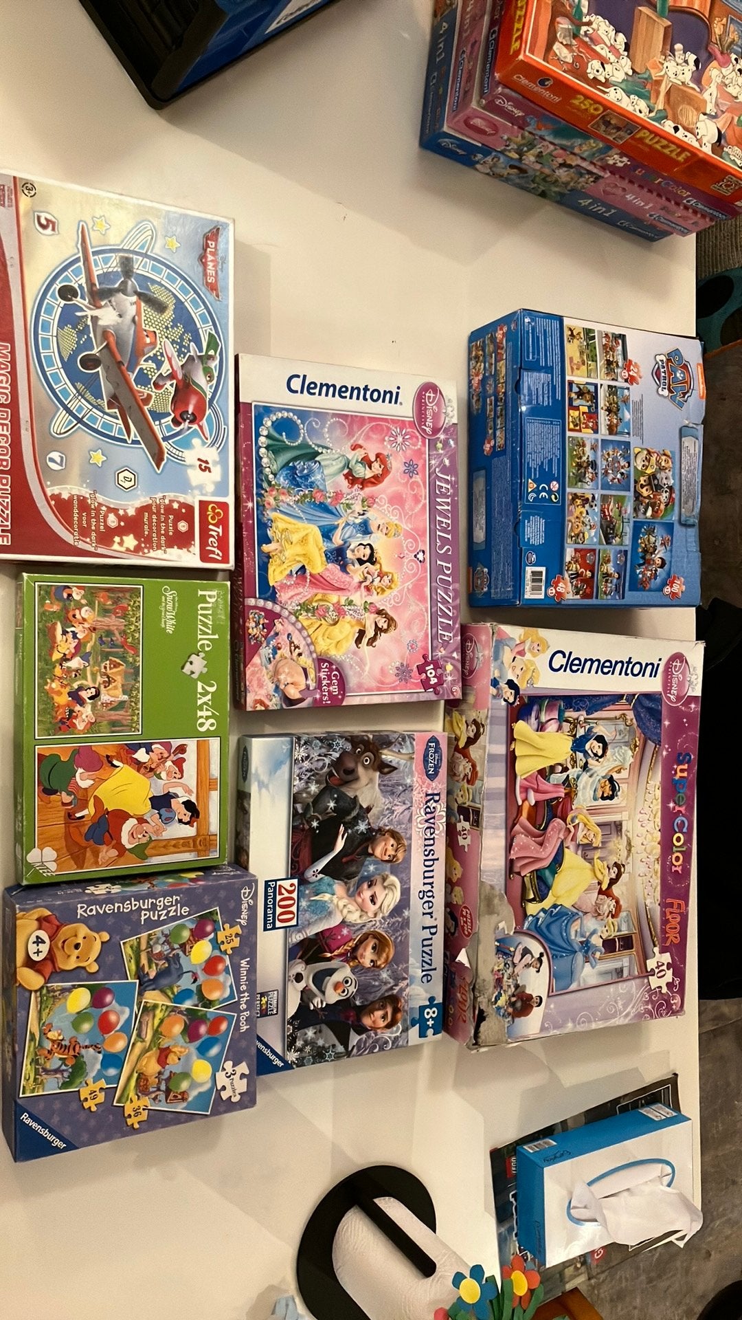 Volledige puzzels 3 euro per stuk, Ophalen of Verzenden, Meer dan 50 stukjes, Gebruikt, 4 tot 6 jaar