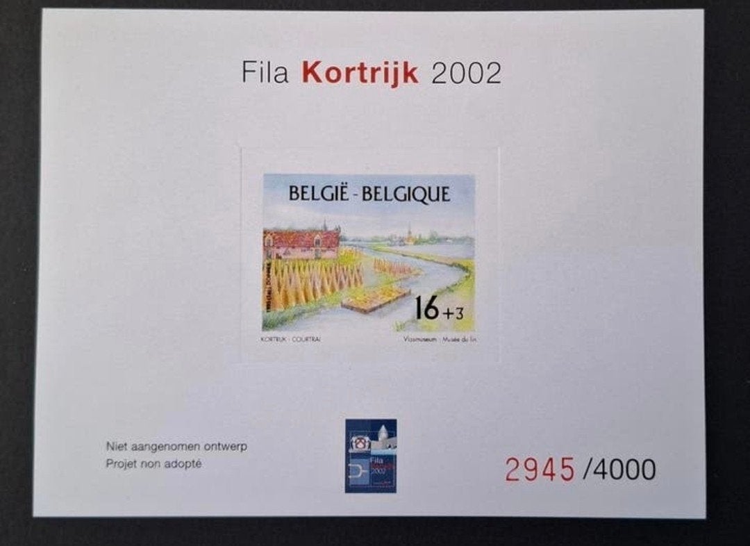 België: OBP NA-Fila Kortrijk ** Vlasmuseum 2002., Postzegels en Munten, Ophalen of Verzenden, Zonder stempel, Postfris, Postfris