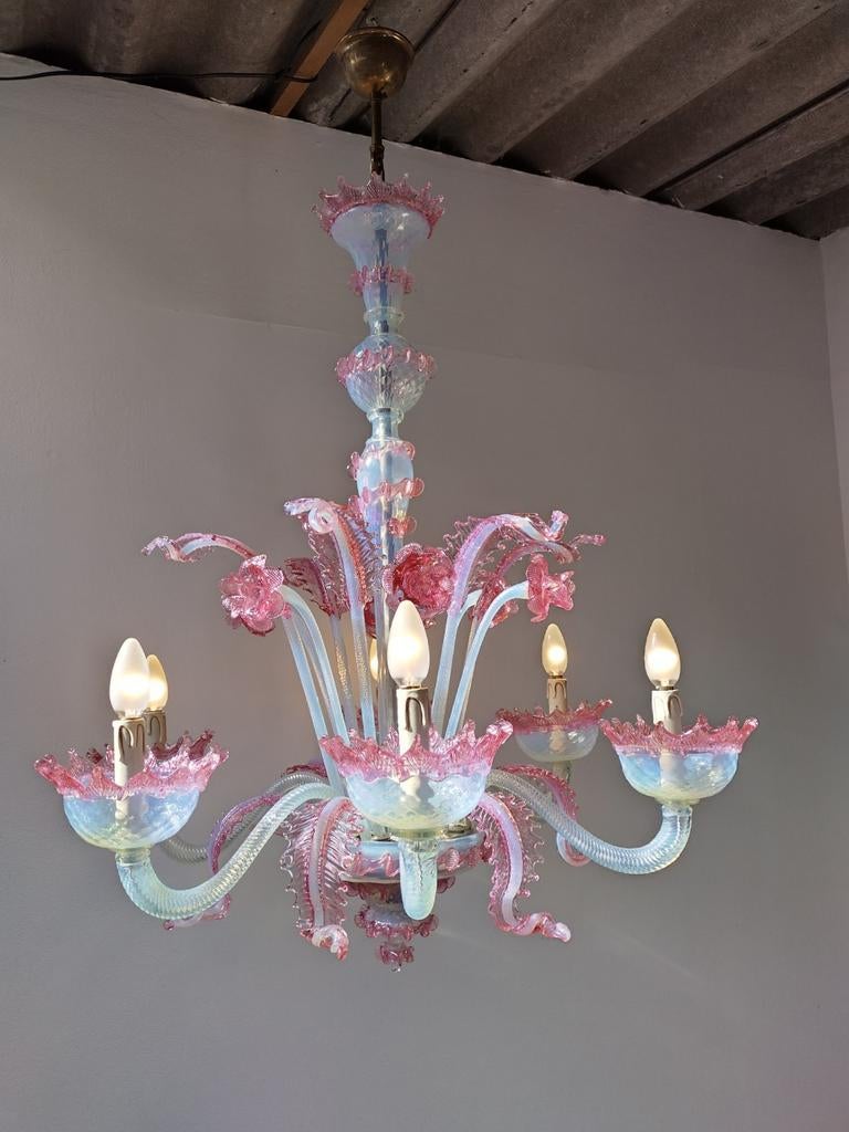 Kroonluchter van muranoglas, Ophalen