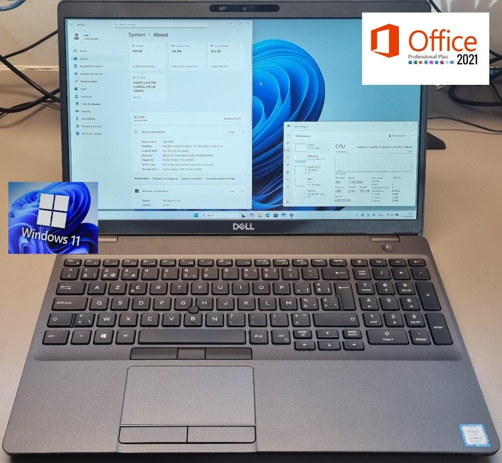 DELL Latitude 5500 i5 - 8e Gen - 256GB/1TB ssd - 8/16GB ram, Computers en Software, 256 GB, Koningin Astridlaan 164, 1780 Wemmel, Belgie