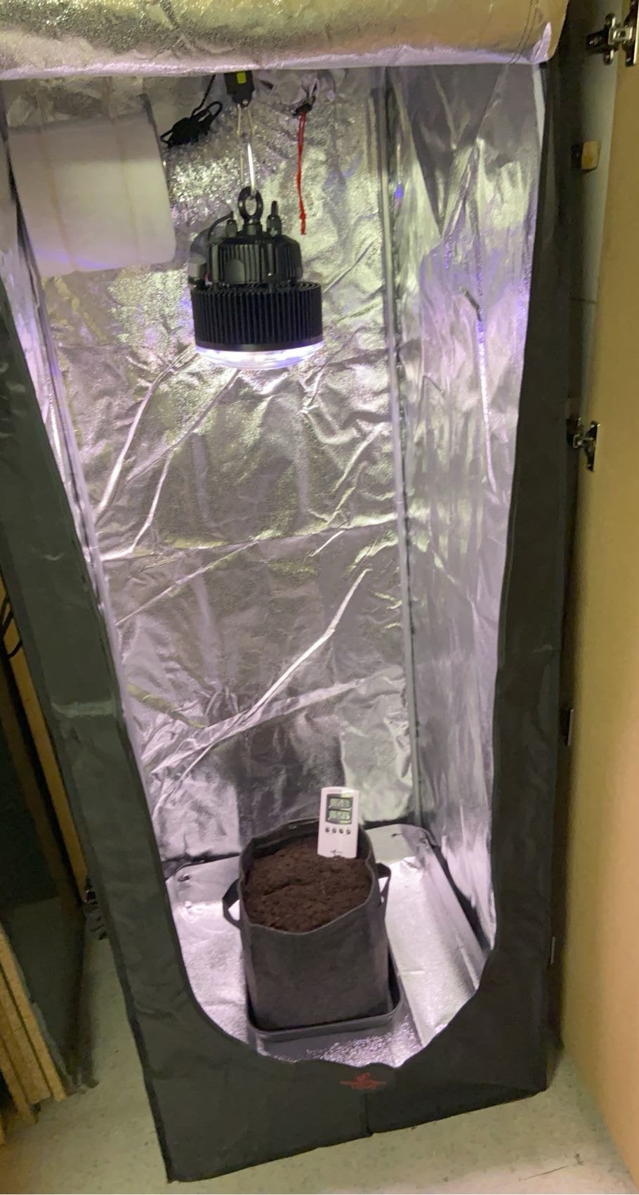 Binnen kweektent set met led lanp, Ophalen of Verzenden, Zo goed als nieuw, Kweektent