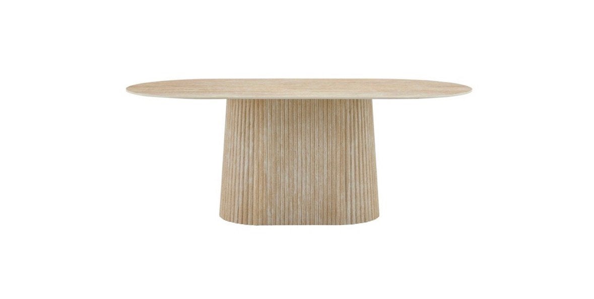 Travertin eettafel ( nieuw in de verpakking ), Ophalen, Nieuw, 75 cm of meer, 60 cm of meer