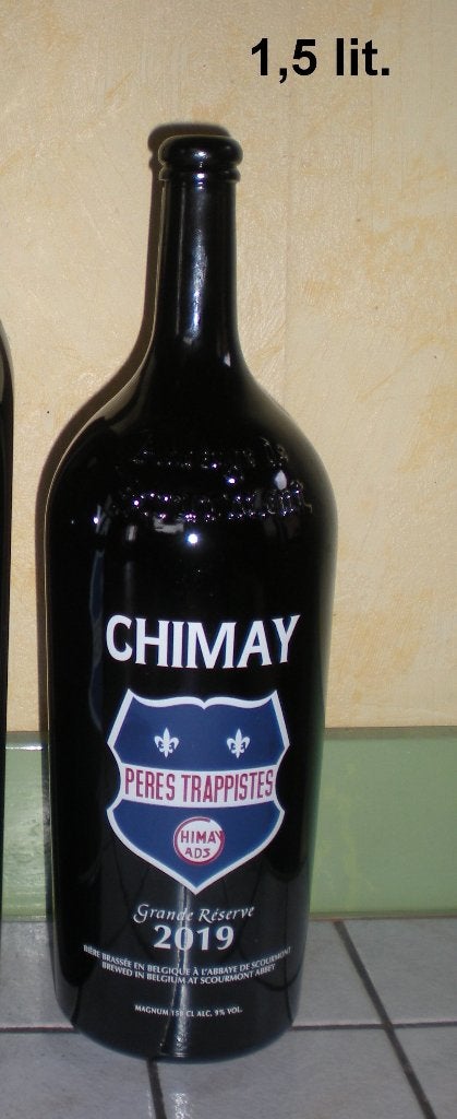 CHIMAY 2019 lege fles van 1,5 liter, Verzamelen, Biermerken, Ophalen of Verzenden, Gebruikt, Flesje(s)