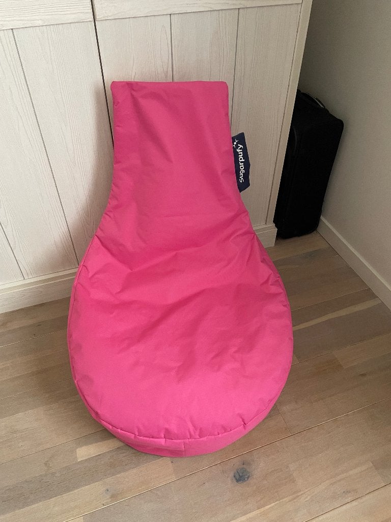 Zitzak kinderen sugarpufy, Huis en Inrichting, Zitzakken, Ophalen, Zo goed als nieuw, Roze, Zitzak