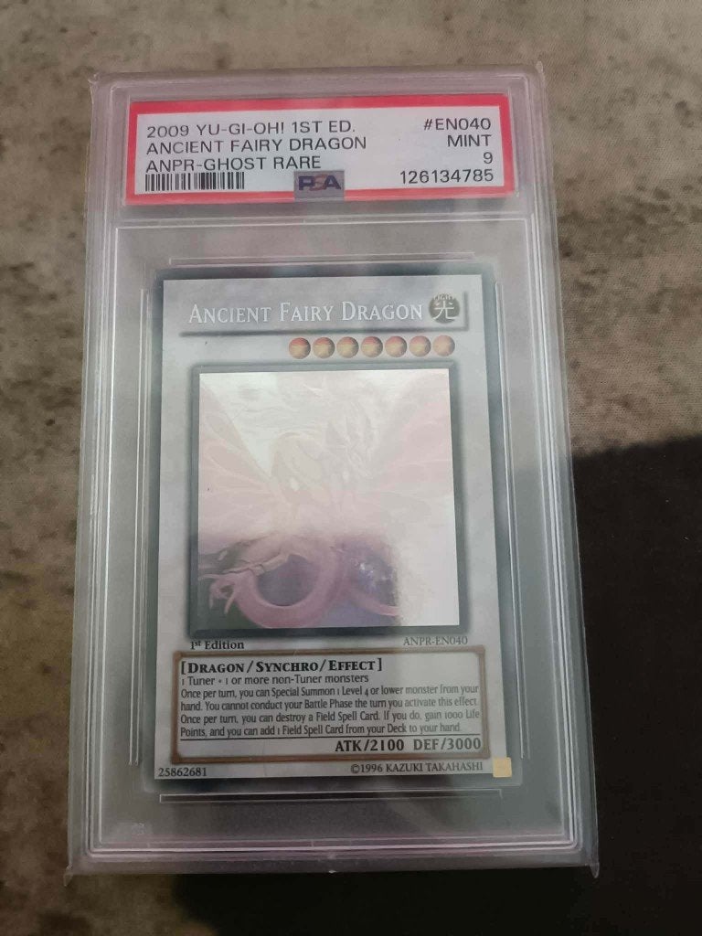Ancient Fairy Dragon Ghost Rare 1st edition PSA 9, Ophalen of Verzenden, Nieuw, Losse kaart, Foil