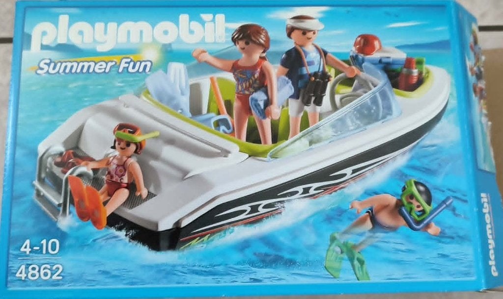 Playmobil 4862 speedboot, Kinderen en Baby's, Speelgoed | Playmobil, Gebruikt, Ophalen of Verzenden, Summer fun, Boot/Schip