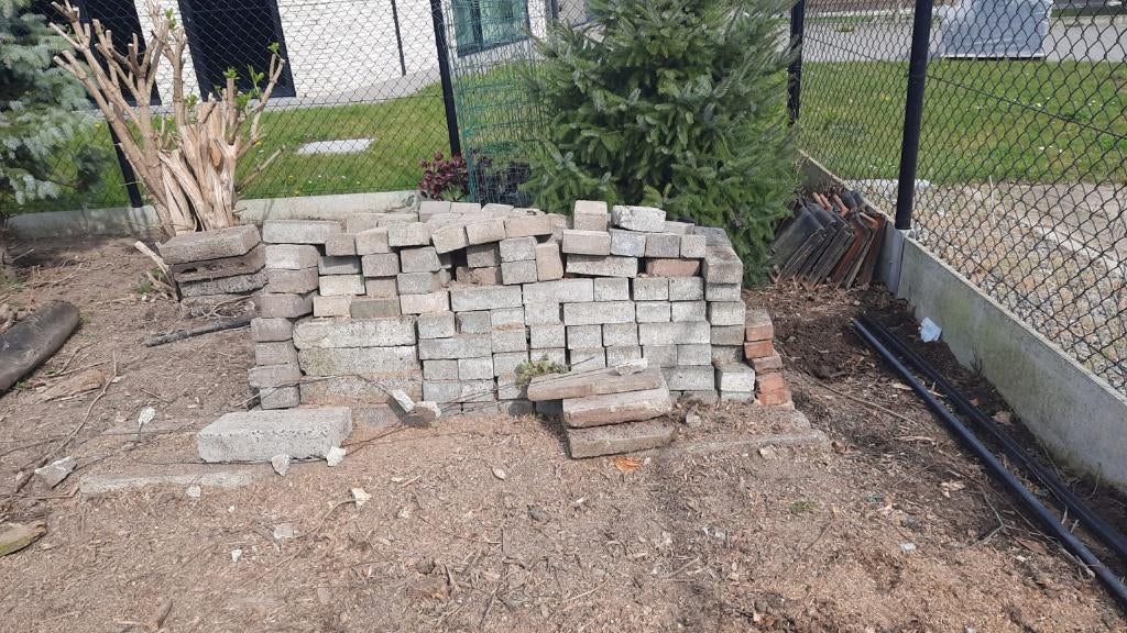 Betonnen klinkers  grijs, Ophalen, Gebruikt, Beton, Klinkers